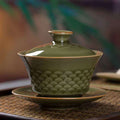 Longquan Celadon Gaiwan – Fish Scale Pattern