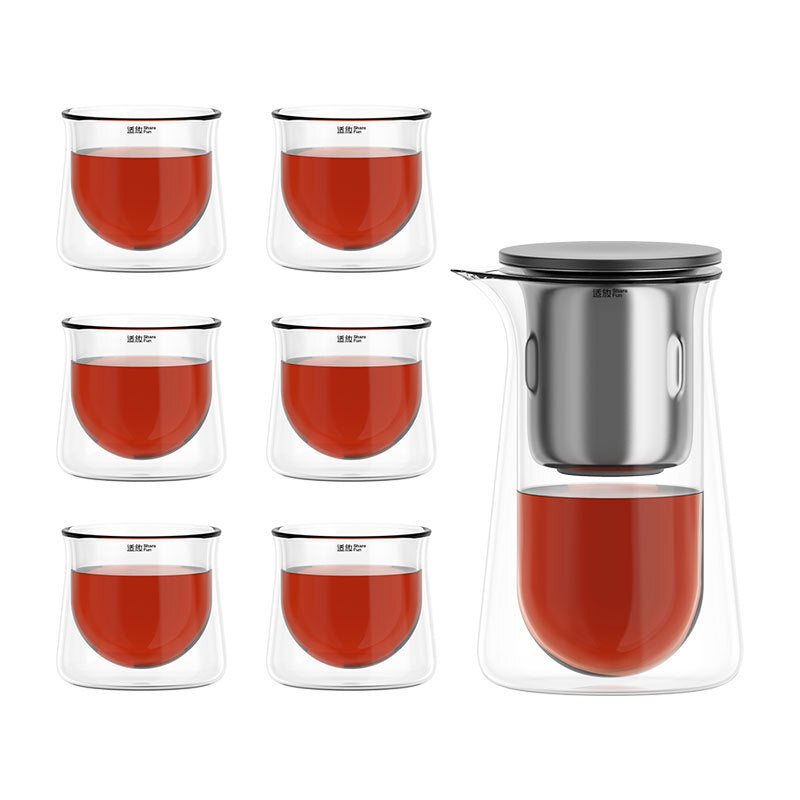 Magnetic Glass Tea Infuser Cup – One-Touch Brewing Tea Maker