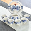 Blue and White Porcelain Tea Set – Semi-Automatic Gongfu Set