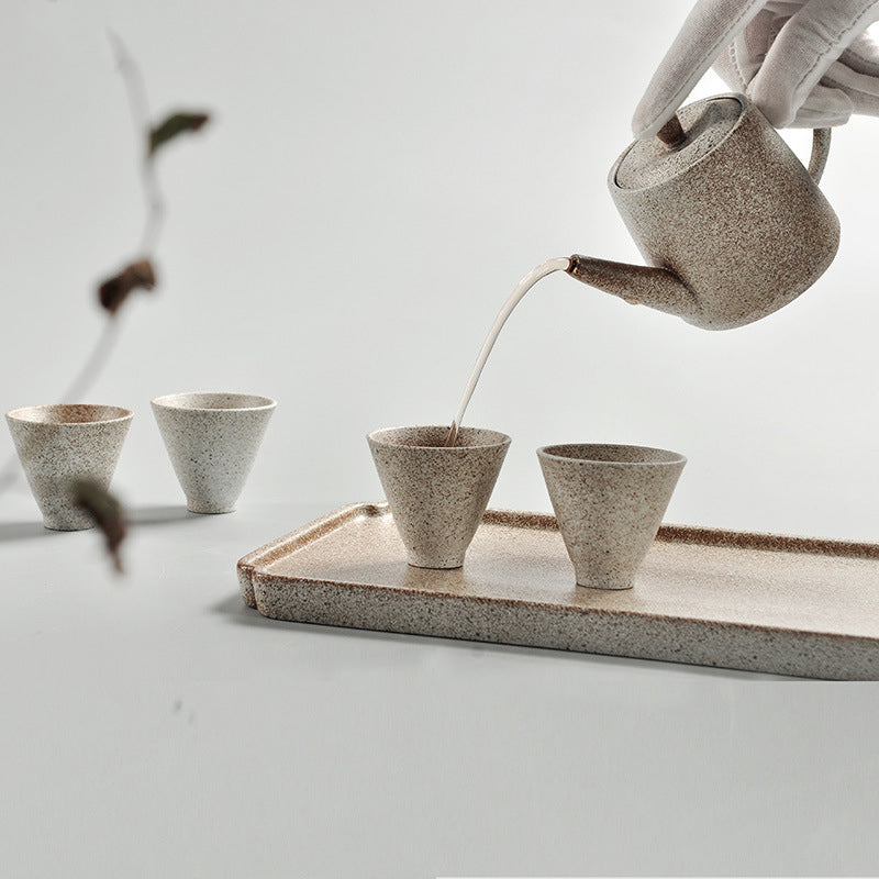 Black Ceramic Travel Tea Set