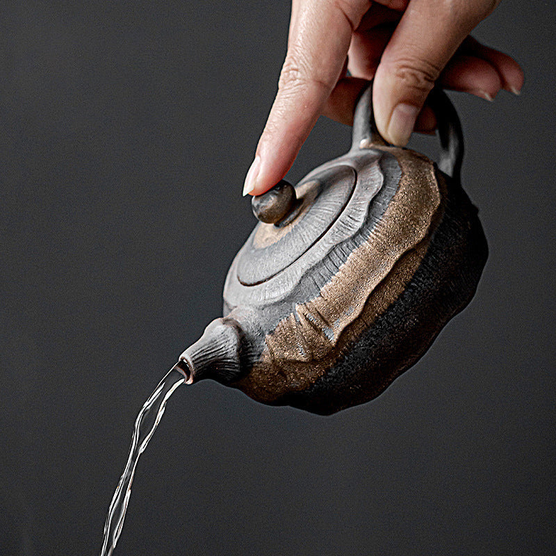 Retro Ceramic Japanese Teapot – Antique Style, Built-in Filter
