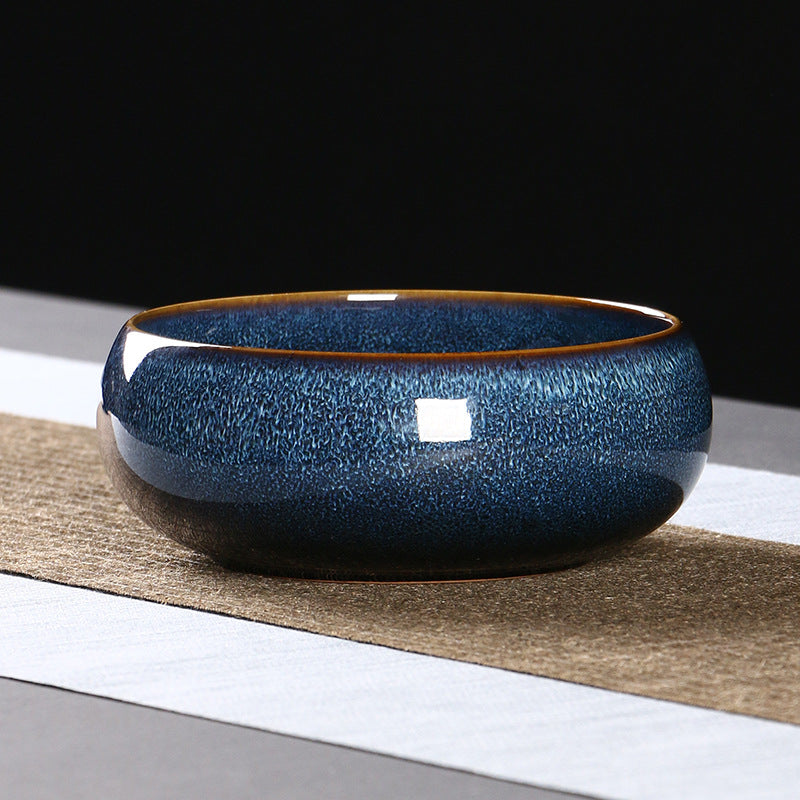 Kiln-Changed Ceramic Tea Washers – Hare’s Fur Texture, Chinese Style