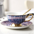 European Style Porcelain Modern Tea Cup – Gold Trim, Hand-Painted