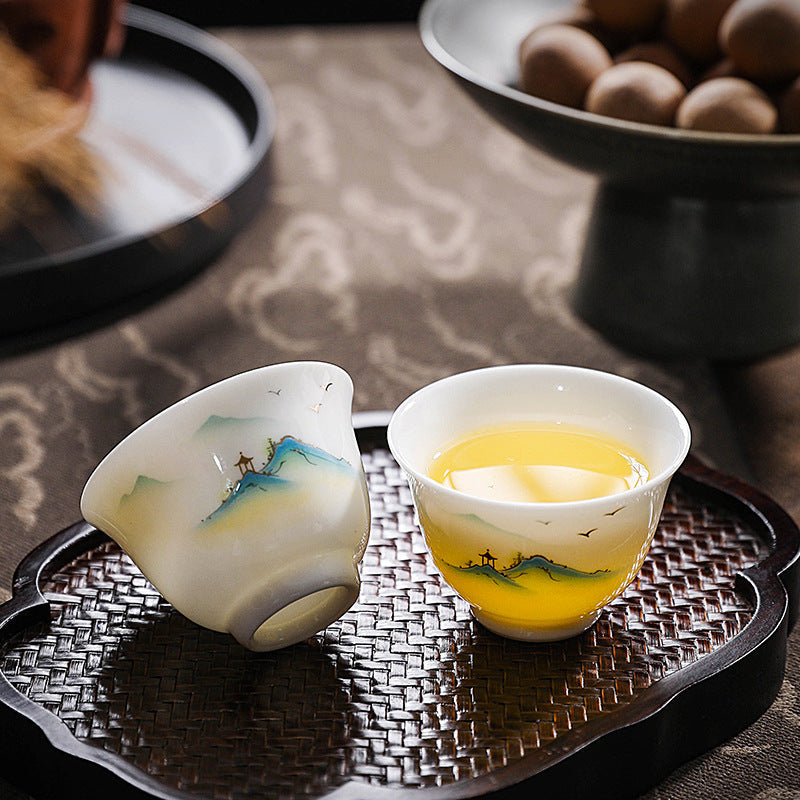 National Essence Gift Box – Gold Landscape Porcelain Gongfu Tea Set