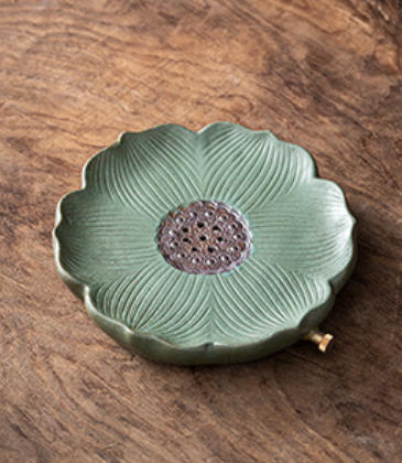 Dark Green Side-Handle Porcelain Chinese Tea Set – 6-Piece Gift Box