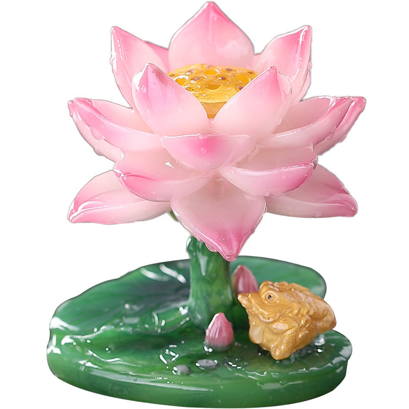 Color-Changing Tea Pet – Golden Toad with Lotus