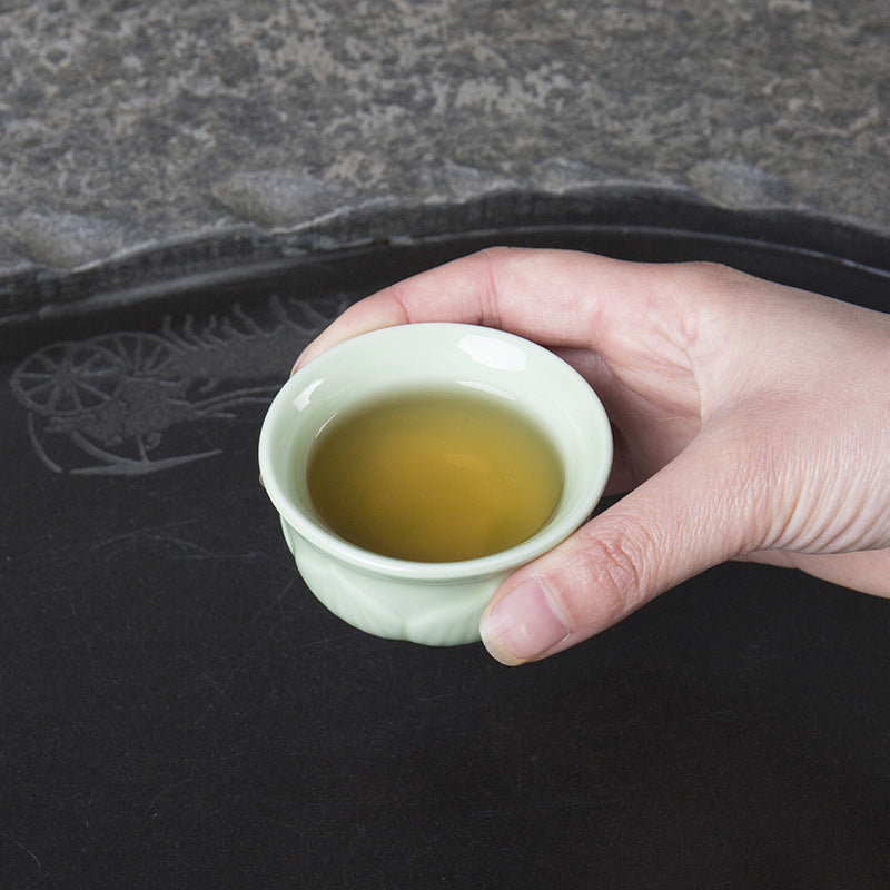 Automatic Tea Set – Celadon Semi-Automatic Tea Maker, Lotus Buddha Design, 8 Cups