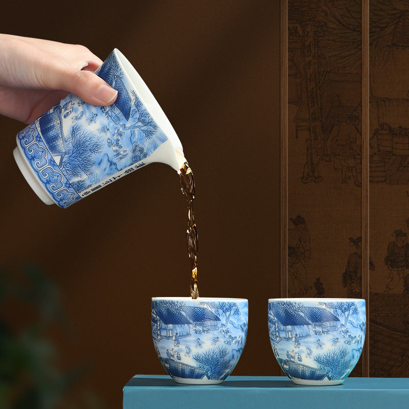 Along the River During Qingming Festival Kung Fu Chinese Tea Set
