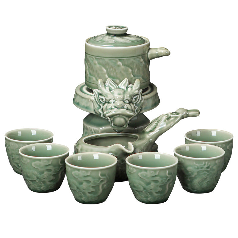 Celadon Automatic Tea Set – Chinese Zodiac Dragon, Semi-Automatic Tea Maker