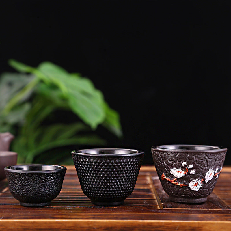 Cast Iron Tea Cup – Plum Blossom Design, Japanese Style
