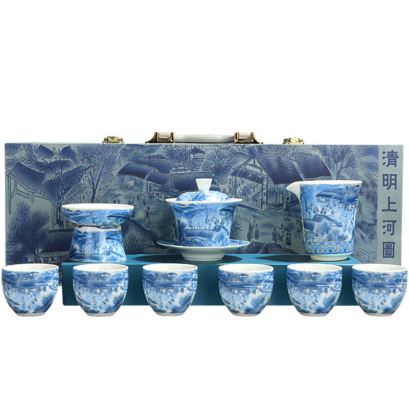 Along the River During Qingming Festival Kung Fu Chinese Tea Set
