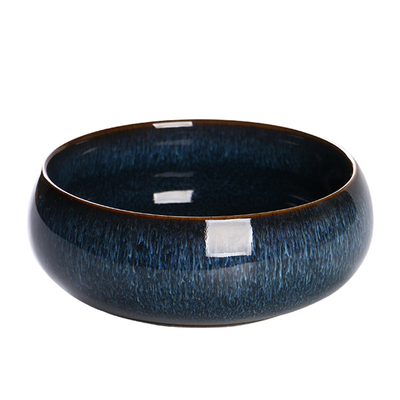 Kiln-Changed Ceramic Tea Washers – Hare’s Fur Texture, Chinese Style