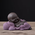 Purple Clay Maitreya Tea Pet – Handcrafted Laughing Buddha Figurine for Tea Ceremony
