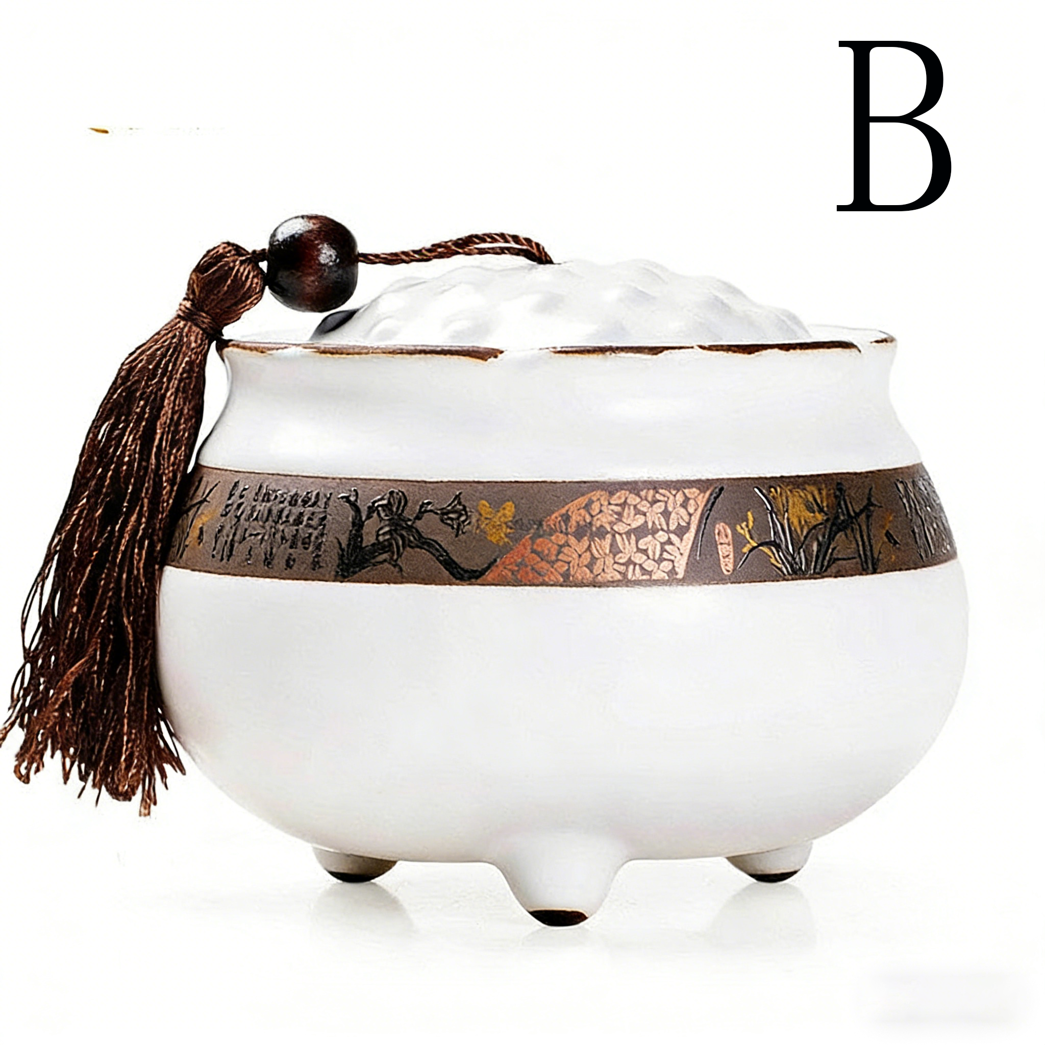 Lotus Shaped Ge Kiln Tea Caddy