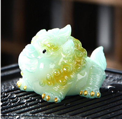 Color-Changing Pixiu Tea Pet – Auspicious Resin Figurine with Heat-Activated Effect