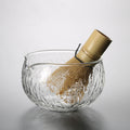 Japanese Matcha Bowl with Spout – Hammered Glass Tea Bowl, 500ml