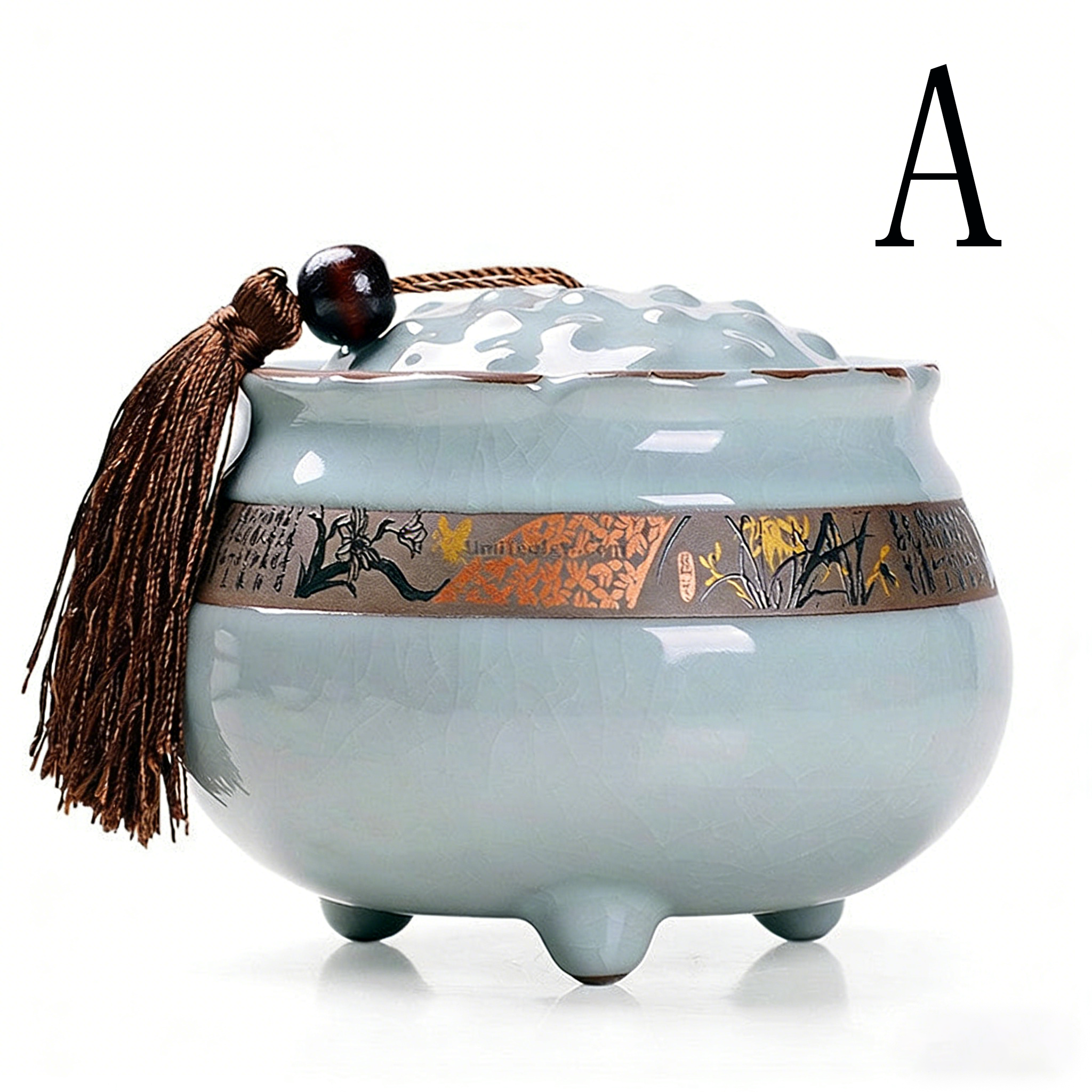 Lotus Shaped Ge Kiln Tea Caddy