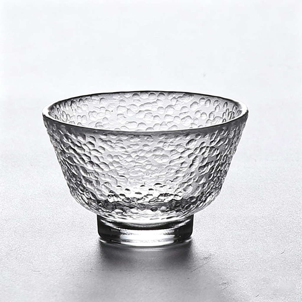 Ice Block Glass Tea Set With Tea Washer