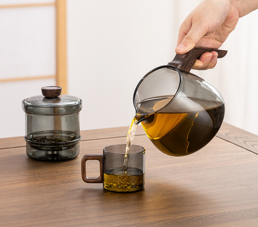Magnetic Glass Tea Cup – Rodless Design, Heat-Resistant, Tea-Water Separator