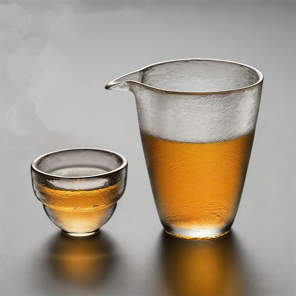Japanese Glass Fair Cup With Golden Rim