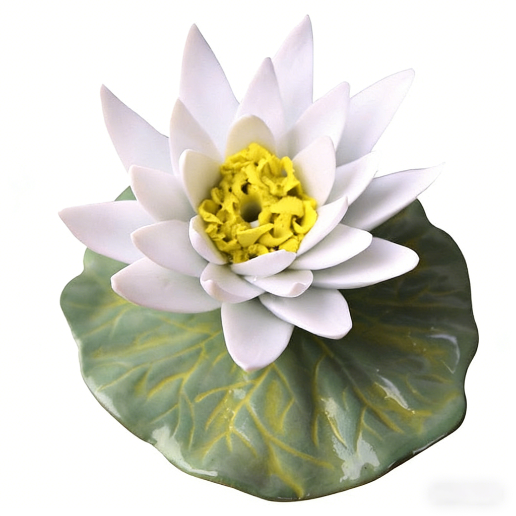 Lotus Flower And Leaf Porcelain Tea Pet
