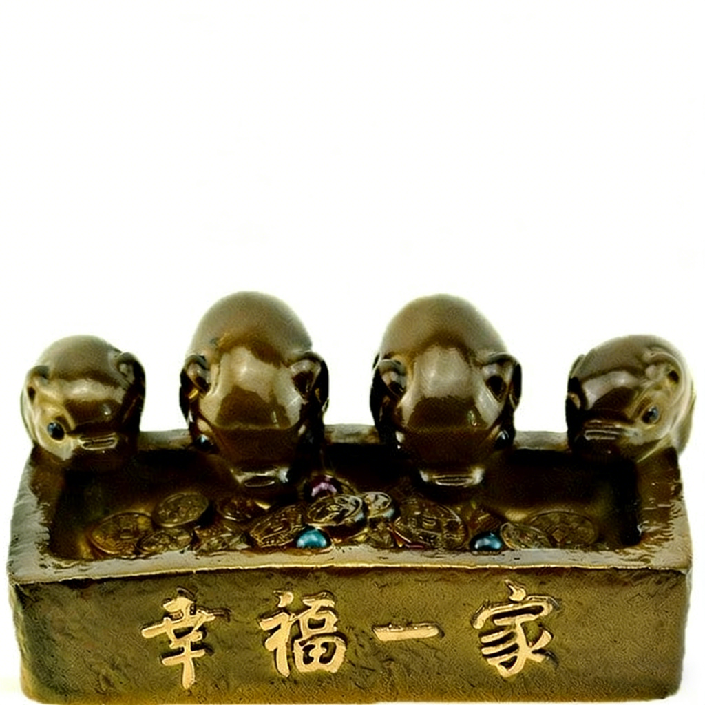 Color Changeable Golden Pigs Tea Pet