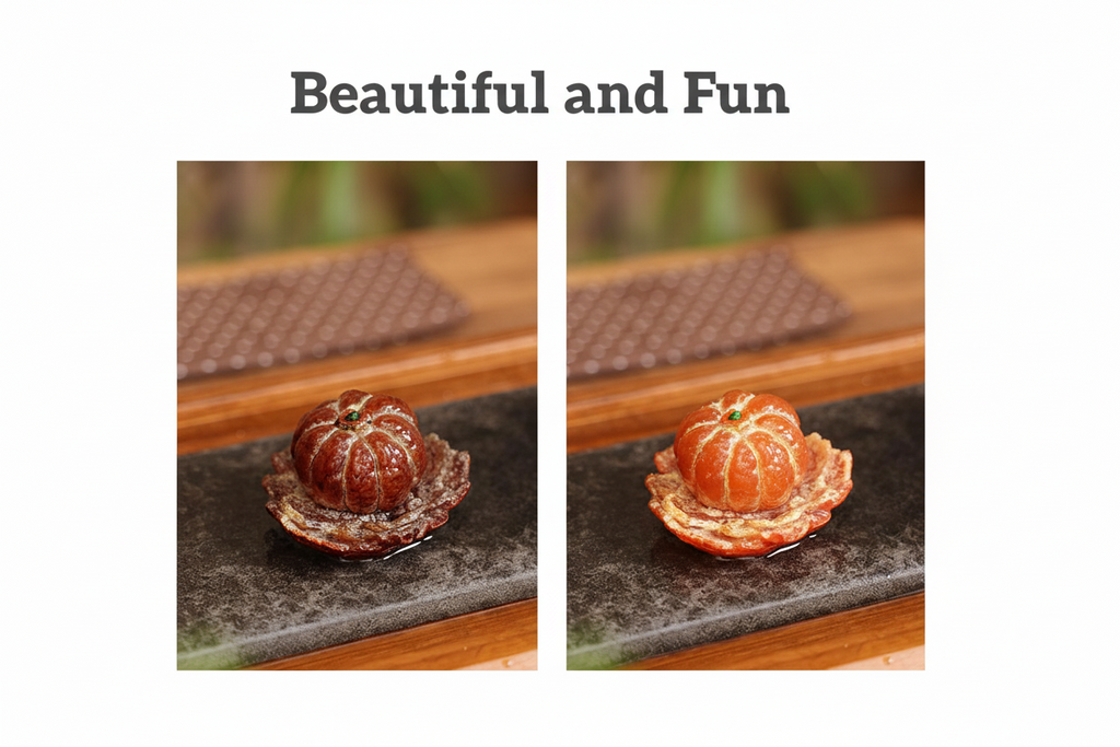 Color-Changing Orange Tea Pet