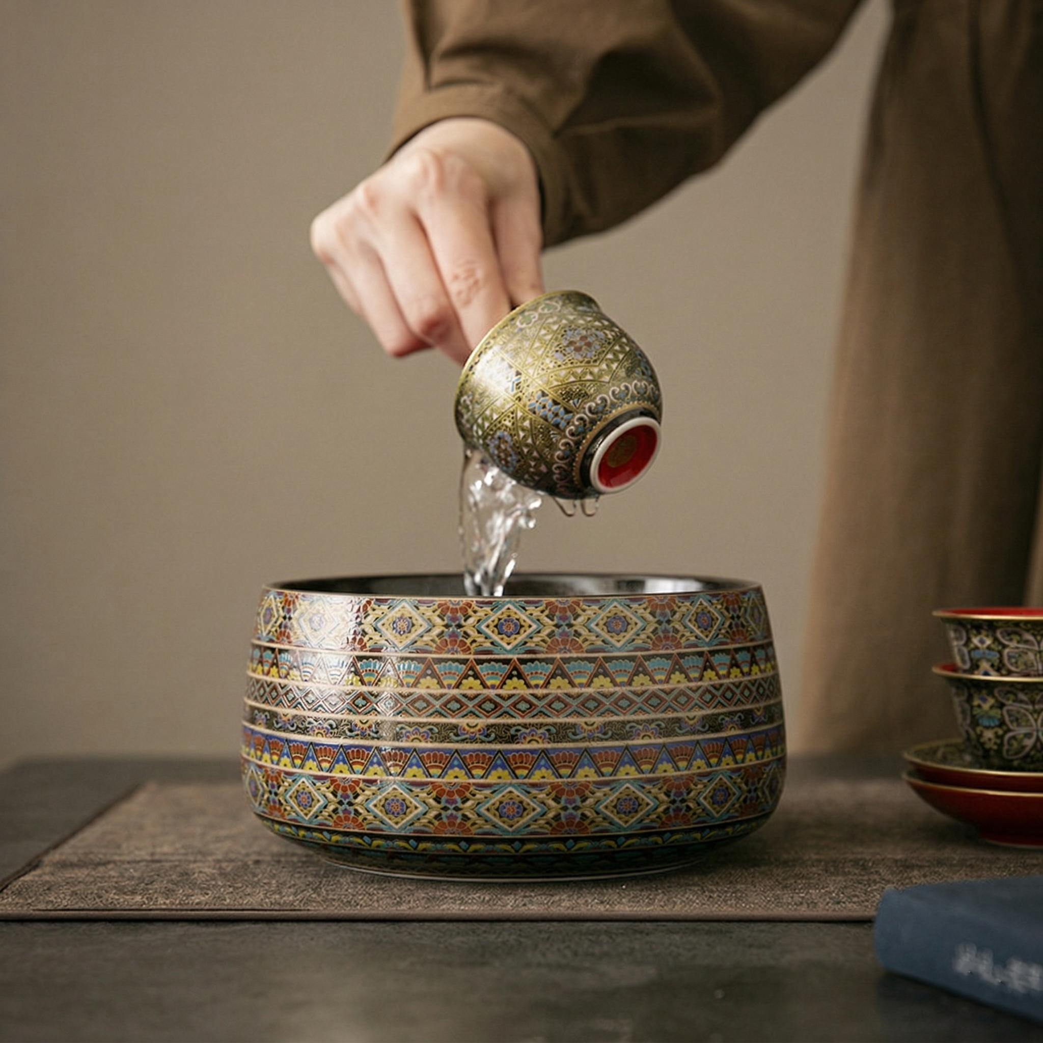 Gold and Silver Cuo Dunhuang Tea Washers – Tang Style Enameled Porcelain