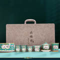 Enamel Porcelain Four Seasons Tea Set