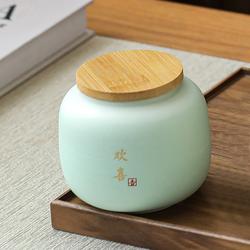 Coarse Pottery Four Tea Caddies Set