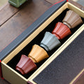 Purple Clay Flower Gongfu Tea Cup Set