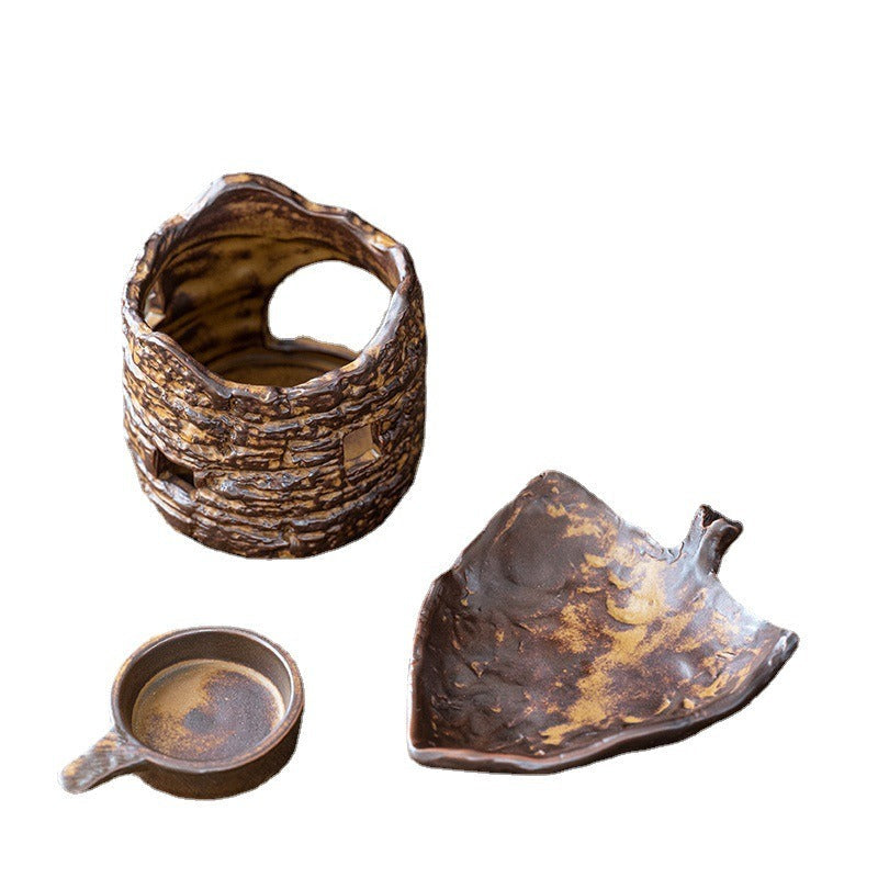 Tree Stump Tea Leaves Candle Warmer