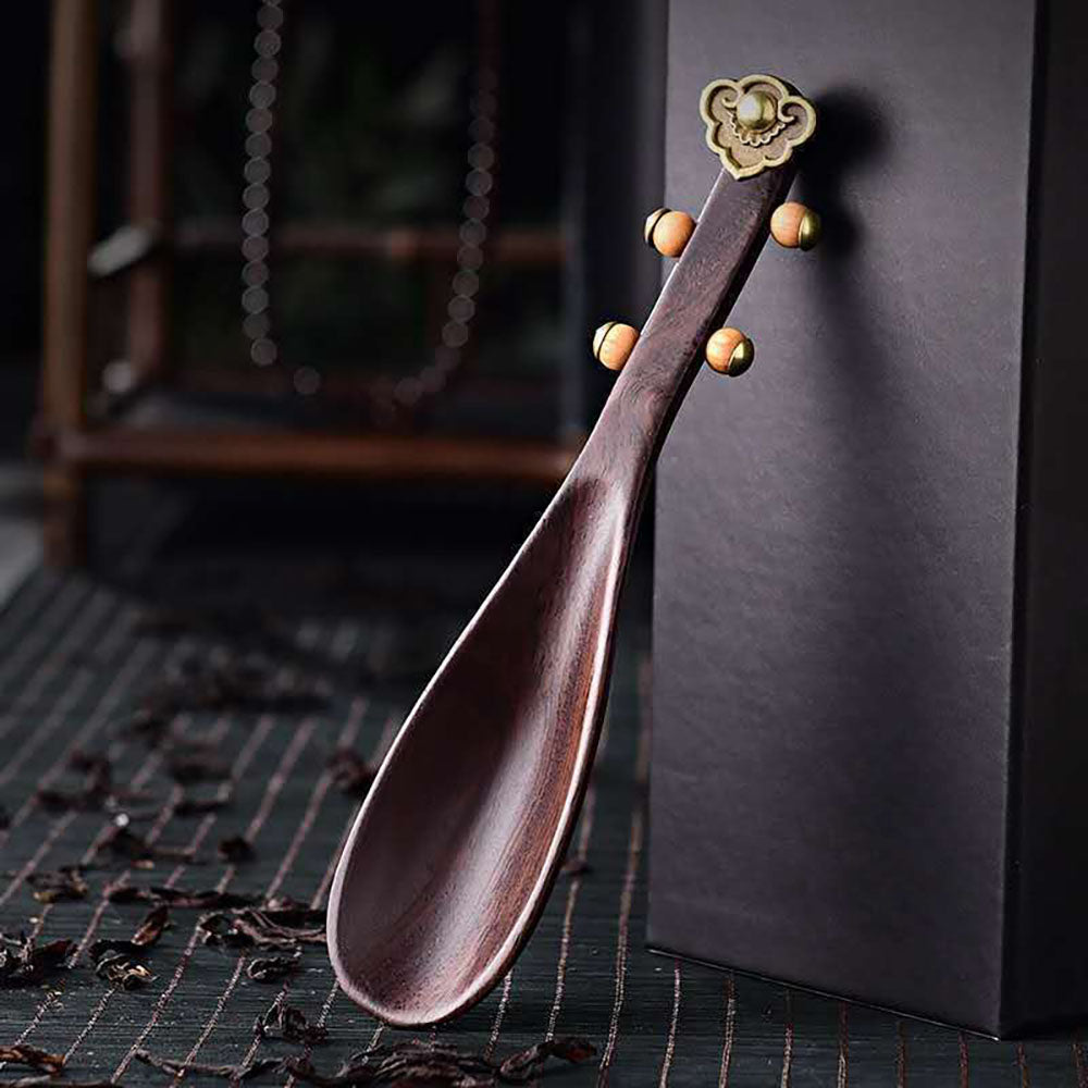 Ebony Wood Pipa Cha He Tea Holder