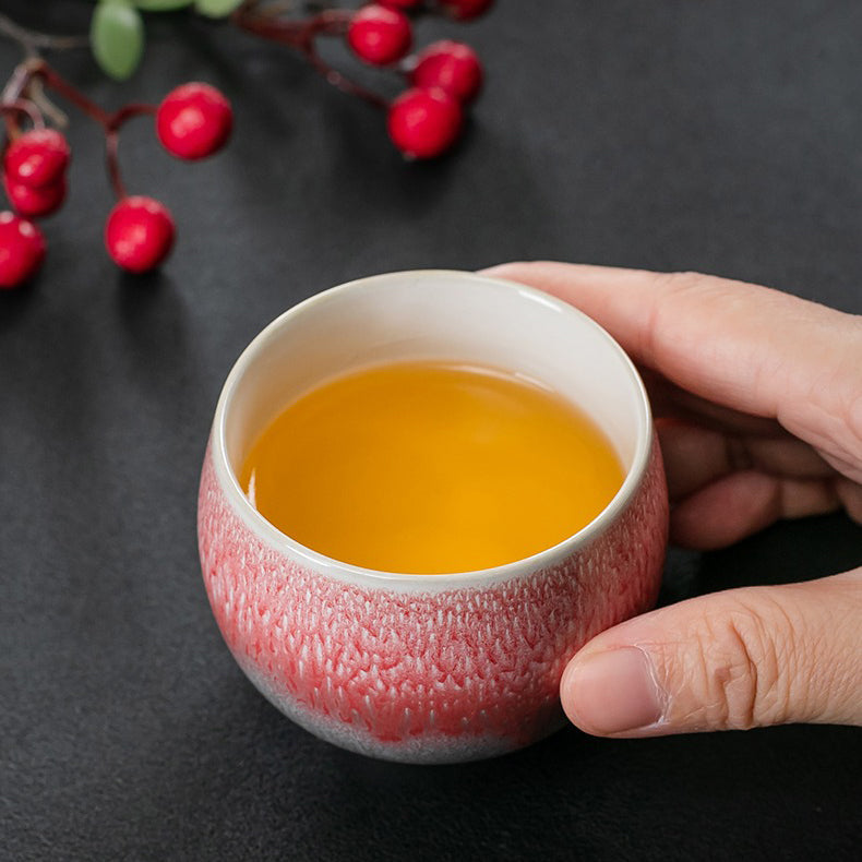 Kiln Alteration Four Color Kung Fu Tea Cup (Set of 4)