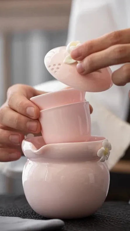 BloomCraft™ Portable Travel Tea Set – A Quiet Tea Ritual, Anywhere