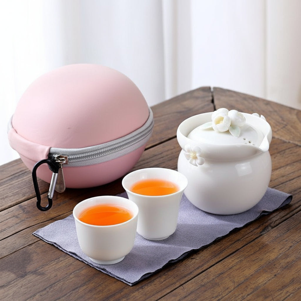 BloomCraft™ Portable Travel Tea Set – A Quiet Tea Ritual, Anywhere
